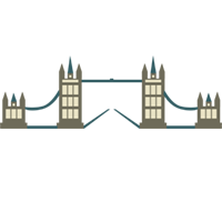 Icono redondo del puente London Bridge